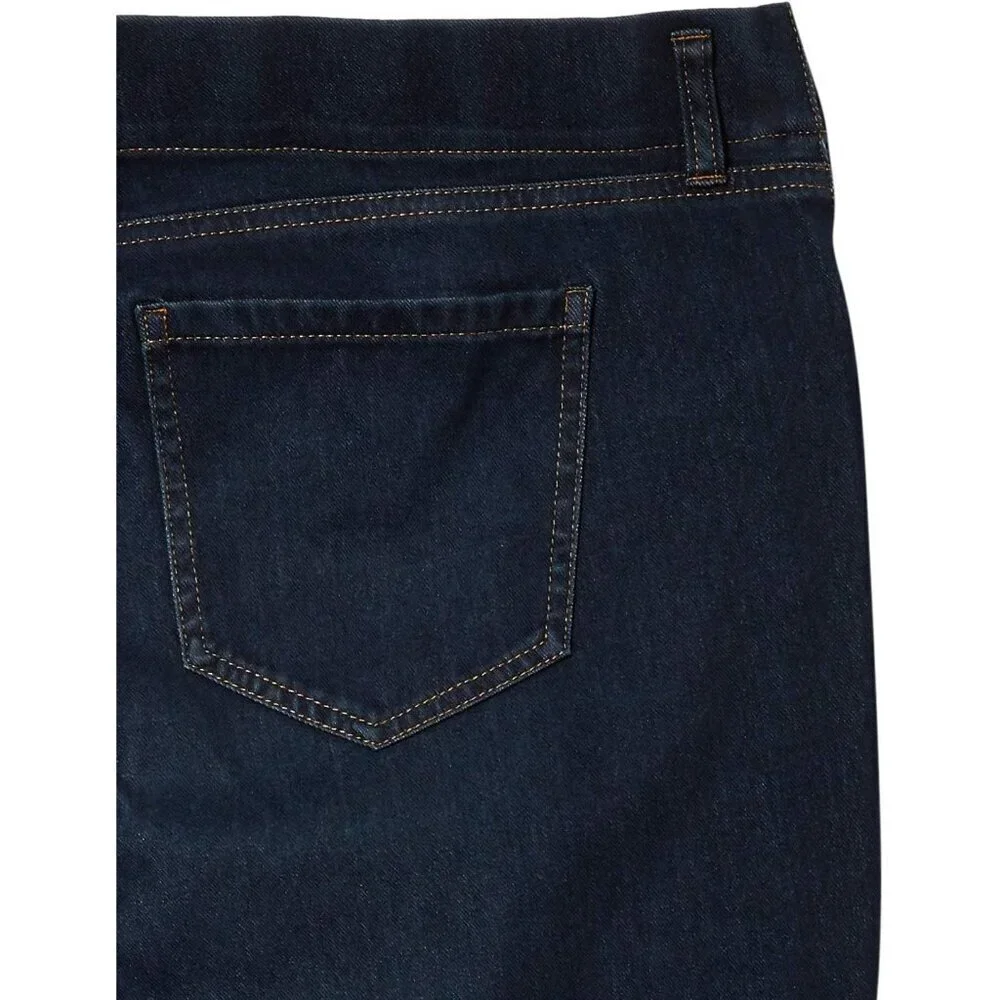 Plus Size Womens Pull-On Skinny Knit Jegging Dark Wash Comfortable Stretch